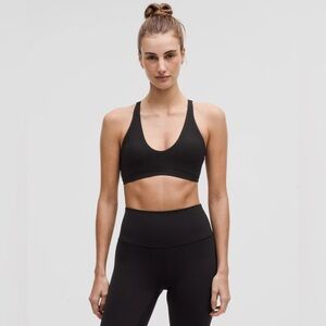 Lululemon Nulu Strappy Scoop-Neck Bra in black